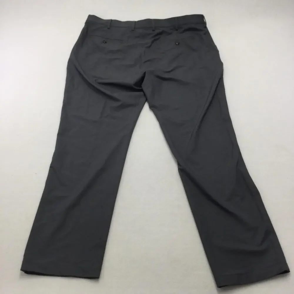 Greg Norman Pants Mens 40x32 Gray Stretch Dress Straight Leg Microfiber Golf